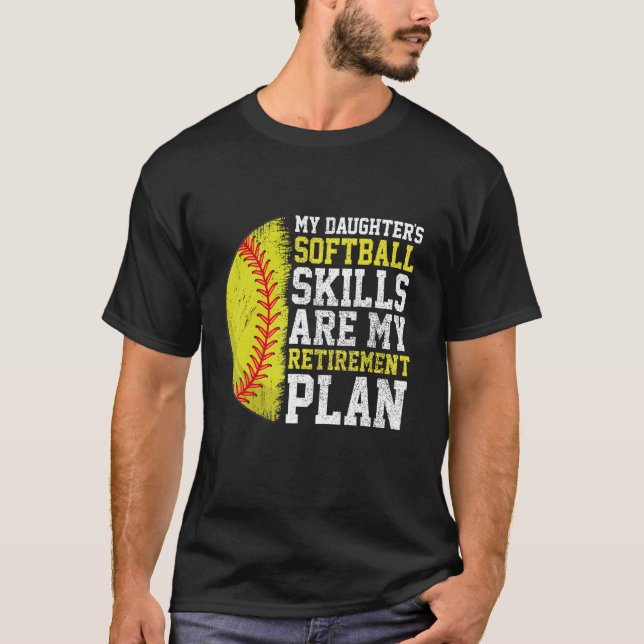 Basebollspelare i Pappa Mamma T Shirt (Framsida)