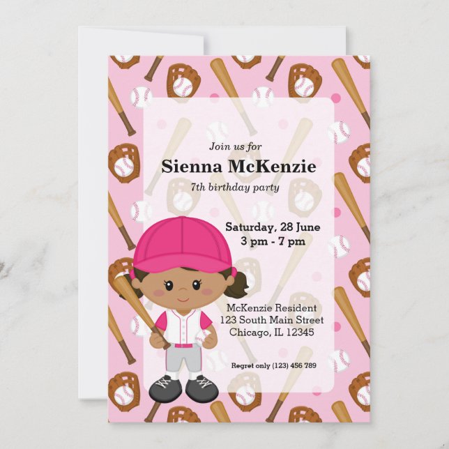 Basebollspelare Inbjudningar (Framsida)