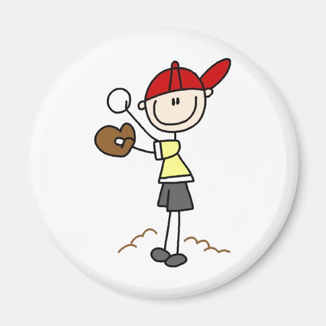 Basebollspelare Magnet (Framsidan)