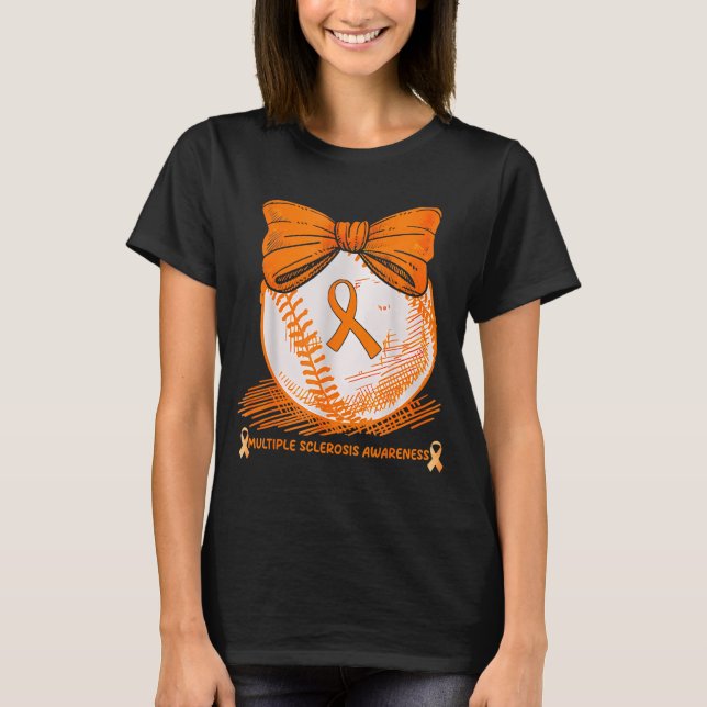 Basebollspelare Orange Band Multiple Skleros A T Shirt (Framsida)
