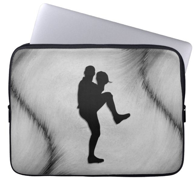 Basebollspelare Pitcher Uppvärmning Laptop Fodral (Framsidan)