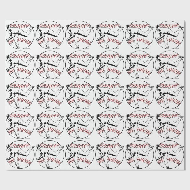 Basebollspelare Presentpapper (Platt)