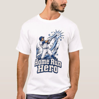 Basebollspelare T-shirt för Home Run Hero