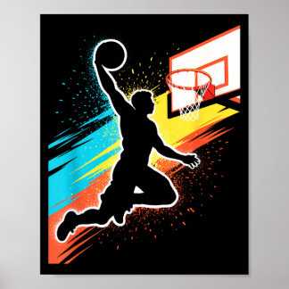 Basebollspelare Tie Dye Grafisk Färgfläck Poster