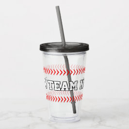 Basebollspelare, tränare eller fan anpassat lagnam take away mugg