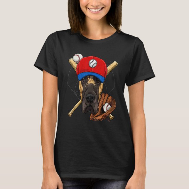 Basebollspelare Tränare Grand Dan Hund  Pitcher Ca T Shirt (Framsida)