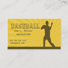Basebollspelaren baseballlagledare, skolar visitkort