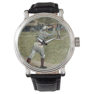 Basebollspelaren kastades ut på andra basen armbandsur