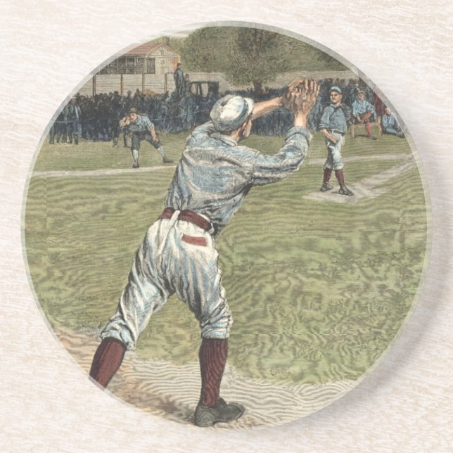 Basebollspelaren kastades ut på andra basen underlägg (Framsidan)