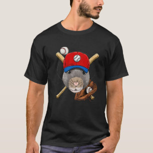 Basebollspelaren råtta Baseball Råtta Älskare T Shirt