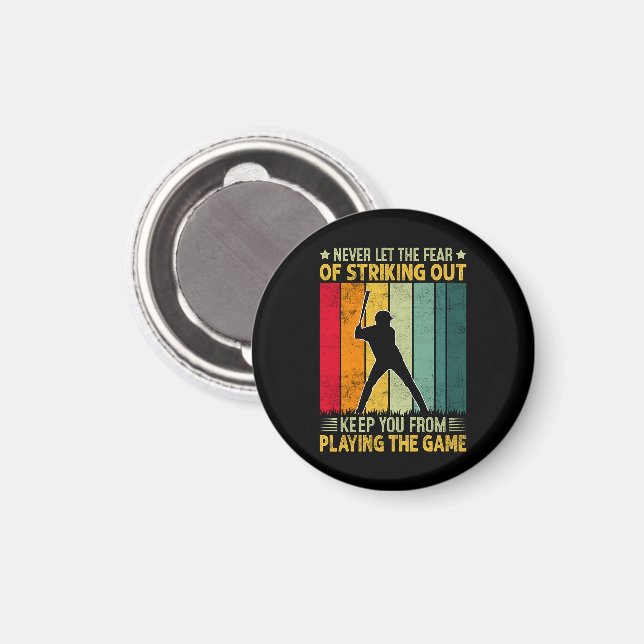 Basebollspelarmotivation Magnet (Front/Back)