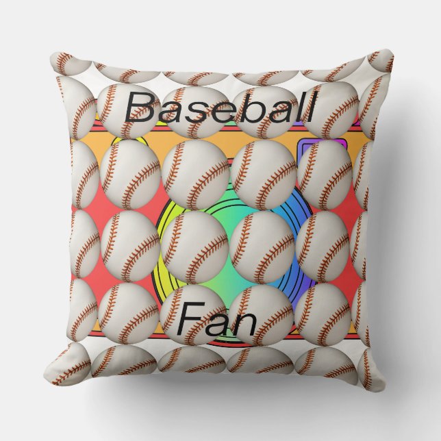 Basebollsport fan logotyp   kudde (Framsida)