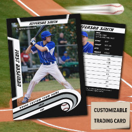 Basebollssamlarbild Lively Silver Svart
