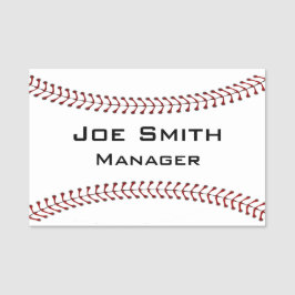 Basebollsskissering i Namn bricka Namnbricka