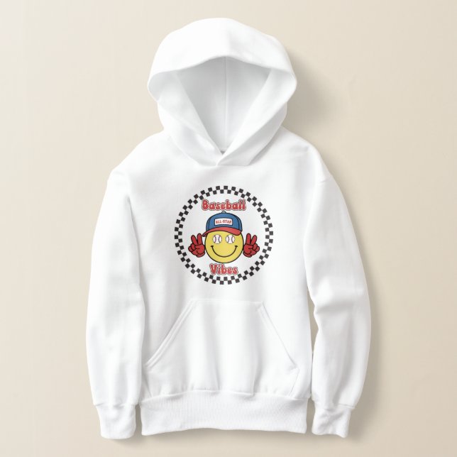 Basebollstämning Söt All Star Leende T Shirt (Laydown)