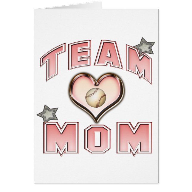 Basebollteamet Mamma Hälsningskort (Framsidan)