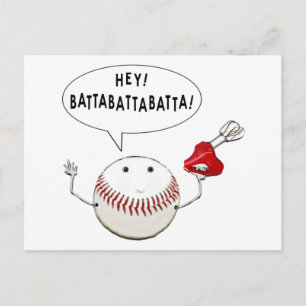 Basebolltecknad serie vykort