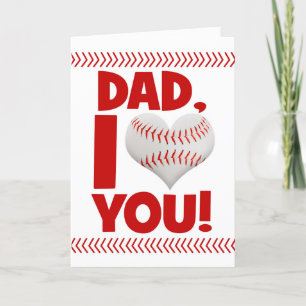 Basebolltema lycklig Fars dag Pappa Helgkort