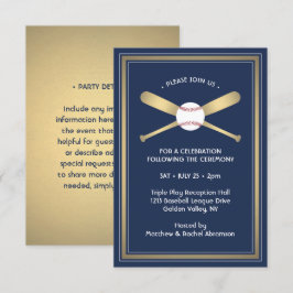 Basebolltema Mottagning och Party-detaljmarinen Gu Tilläggskort