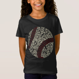 Basebollterminologi Ord Art Tee Shirt