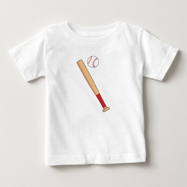 Basebollträ med boll t shirt (Framsida)