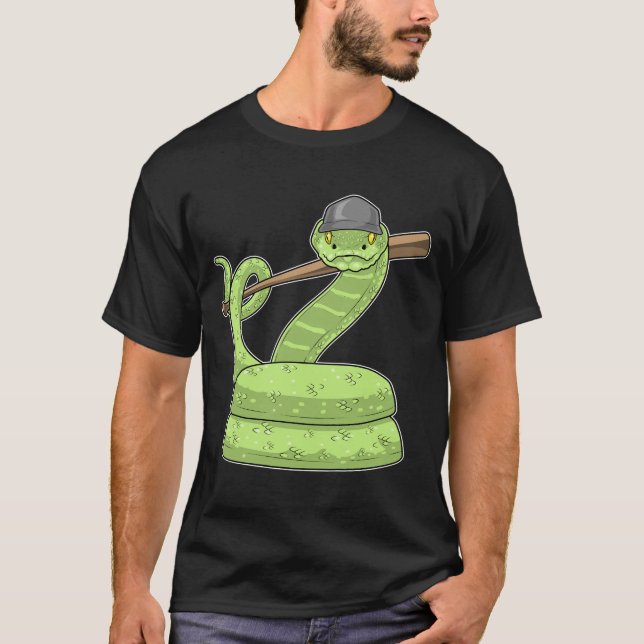 Basebollträ Orm Baseboll T Shirt (Framsida)