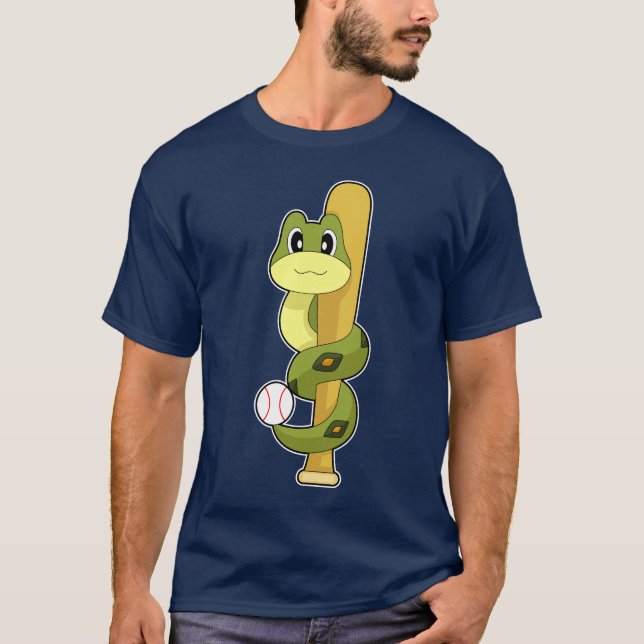 Basebollträ Orm Baseboll T Shirt (Framsida)