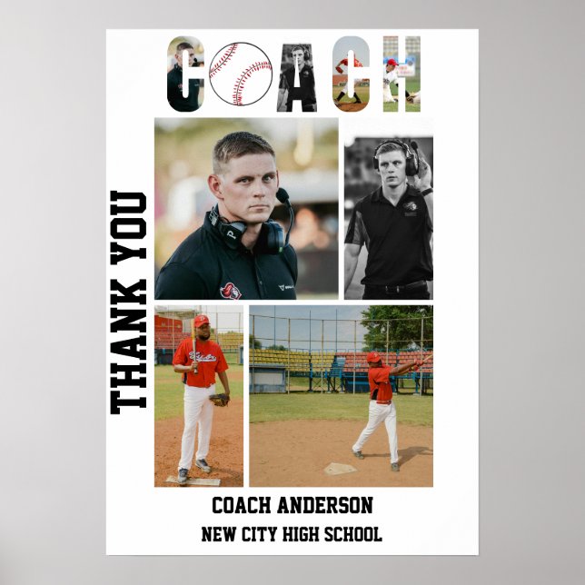 Basebolltränare Senior Night-examen Poster (Framsidan)