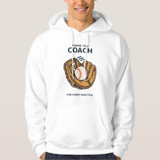 Basebolltränare Tack Handskar och Boll Hoodie