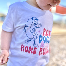Basebolltröja för barn Hot Dogs & Home Runs Tee