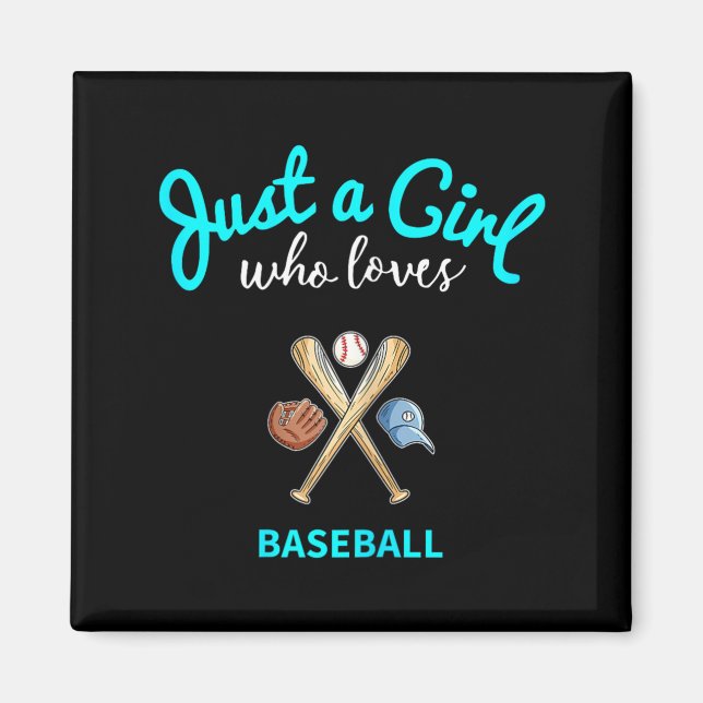 Basebolltröja för flickor _ Barnbaseboll Magnet (Framsidan)