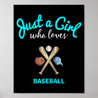 Basebolltröja för flickor _ Barnbaseboll Poster