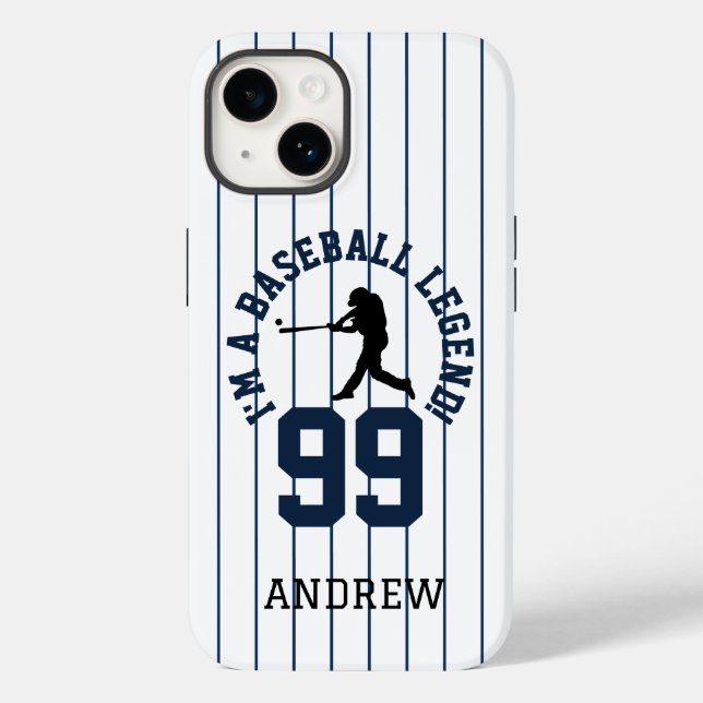 Basebolltröja med randigt nummerdesign (Baksida)