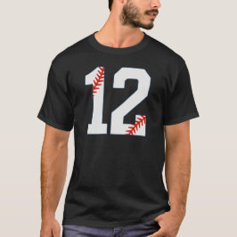 Basebolltröja Nummer 12 T Shirt