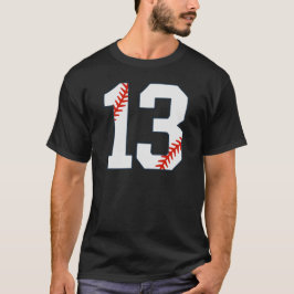 Basebolltröja Nummer 13 T Shirt