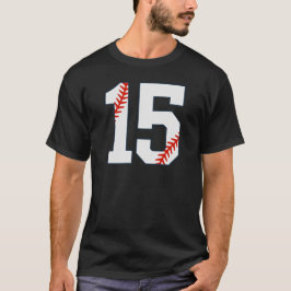 Basebolltröja Nummer 15 T Shirt