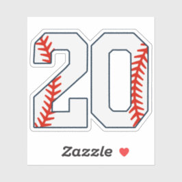 Basebolltröja Nummer 20 Klistermärken