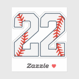 Basebolltröja Nummer 22 Klistermärken