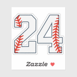 Basebolltröja Nummer 24 Klistermärken