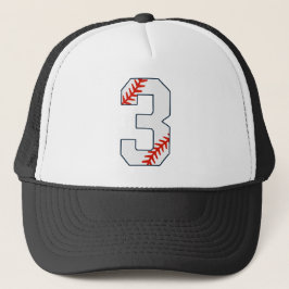 Basebolltröja Nummer 3 Keps