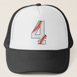 Basebolltröja Nummer 4 Keps