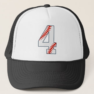Basebolltröja Nummer 4 Keps
