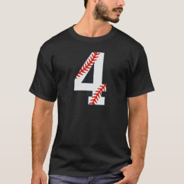 Basebolltröja Nummer 4 T Shirt