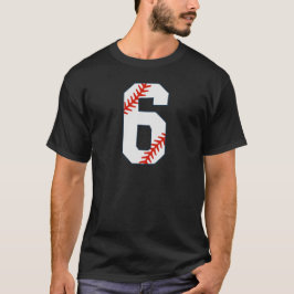 Basebolltröja Nummer 6 T Shirt