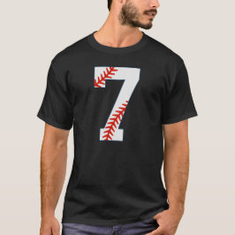 Basebolltröja Nummer 7 T Shirt