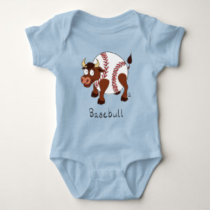 Basebull Baseball Bull Barn Baby Bodykostym T-Shir T Shirt