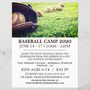Basebullar på Fält, Baseball Camp Advert Flyer