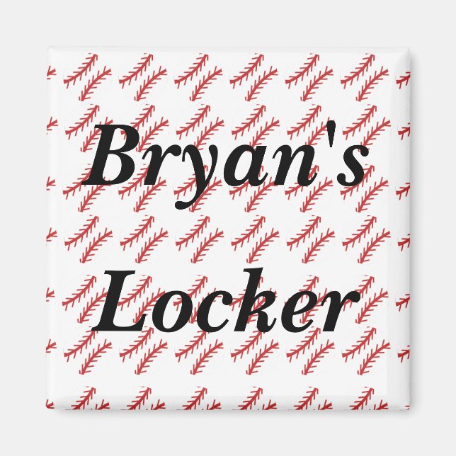 Basebullers Personlig Locker Magnet (Framsidan)