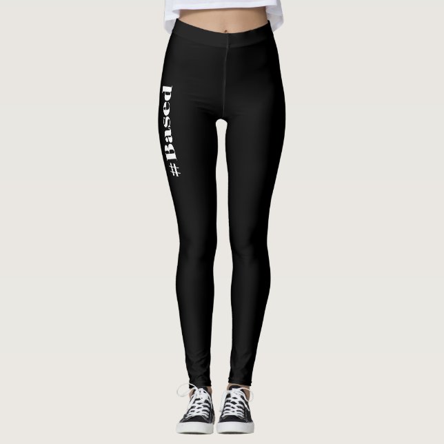 #Based Black Leggings Edgy Coola Design (Framsida)