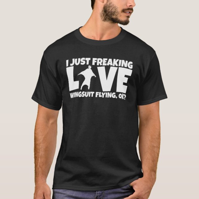 Basejumper Joke Basejump Skydiver Wingsuiting Wing T Shirt (Framsida)